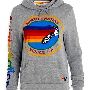 Aviator Nation small heather grey hoodie.  Perfect condition.